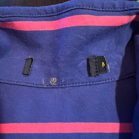 Ralph Lauren Royal Blue Sleeveless Polo Top w/Pink Stripes & Lime Green Accents - Picture 13 of 15